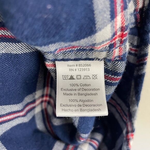 JACHS Girlfriend Plaid Button Down Shirt Size L EUC - Picture 8 of 8